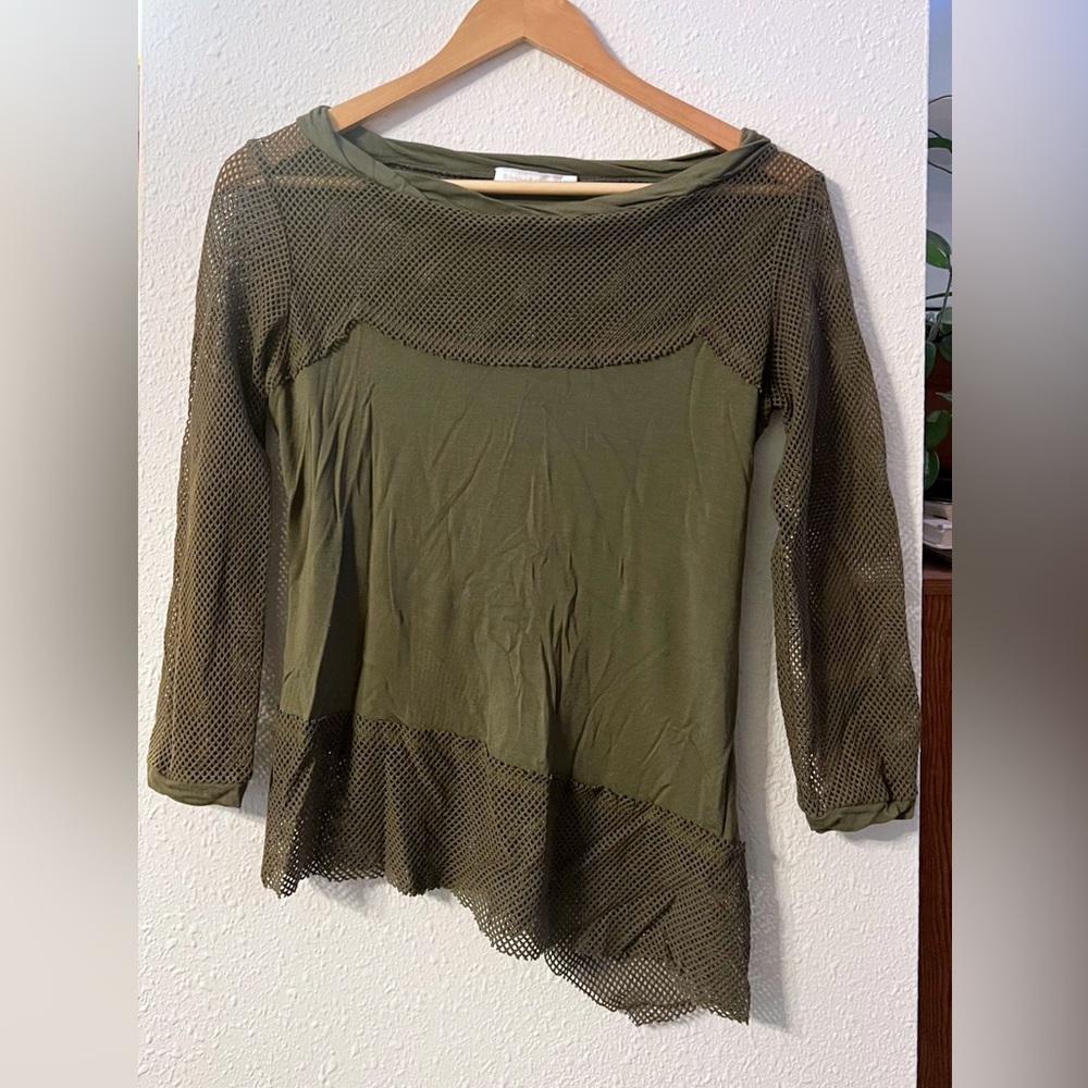 Donna Karan Mesh Shirt and Skirt Set
